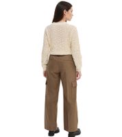 Damen Cargo-Hose Freizeit-Hose praktische Alltags-Hose Straight Fit 966705 Braun