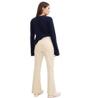 Damen Thermo-Jeans aus Baumwolle Denim-Hose im 5-Pocket-Style Schlag-Hose 953493 Beige