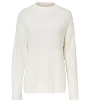 Maglione da donna lavorato a maglia con scollo rotondo, maglione per tutti i giorni, 934030 bianco