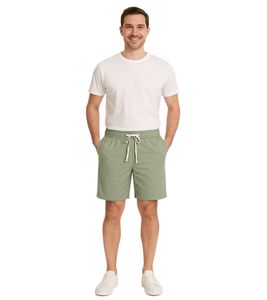 CASUAL FRIDAY Sigge Bermuda Chino Casual da Uomo con Elastico in Vita, Shorts in Cotone, 20505130 185806 Verde