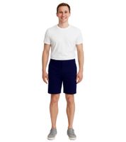 Pantalon chino bermuda décontracté Peterson pour homme avec short en lin et coton (20504682 194013, bleu foncé)