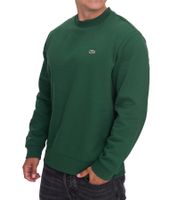 Felpa da uomo Lacoste con logo ricamato, maglione basic, maglione in cotone moderno, camicia a maniche lunghe SH9608 00, grigio o verde