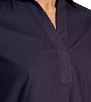 BOYSEN´S Damen Kleid modisches Blusen-Kleid Langarm aus reiner Baumwolle 66338030 Dunkelblau