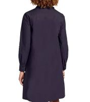 BOYSEN´S Damen Kleid modisches Blusen-Kleid Langarm aus reiner Baumwolle 66338030 Dunkelblau
