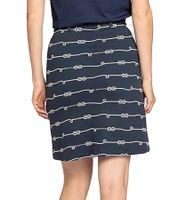 DELMAO Women's Mini Skirt, Sustainable Summer Skirt Made of Pure Cotton, 60074927 Dark Blue