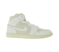 NIKE Air Jordan 1 Mid Damen Sneaker Echtleder Turnschuhe Mid-Top Sneaker BQ6472-201 Weiß/Hellbraun/Beige