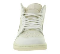 NIKE Air Jordan 1 Mid Damen Sneaker Echtleder Turnschuhe Mid-Top Sneaker BQ6472-201 Weiß/Hellbraun/Beige