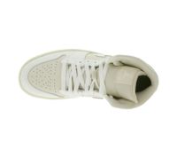 NIKE Air Jordan 1 Mid Damen Sneaker Echtleder Turnschuhe Mid-Top Sneaker BQ6472-201 Weiß/Hellbraun/Beige