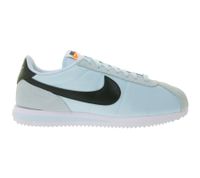 NIKE Cortez Damen Sneaker Retro Turnschuhe mit Echtleder Low-Top Sneaker DZ2795-401 Weiß/Hellblau/Schwarz