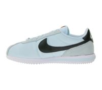 NIKE Cortez Damen Sneaker Retro Turnschuhe mit Echtleder Low-Top Sneaker DZ2795-401 Weiß/Hellblau/Schwarz