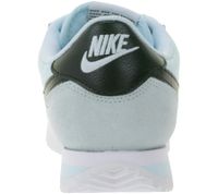 NIKE Cortez Damen Sneaker Retro Turnschuhe mit Echtleder Low-Top Sneaker DZ2795-401 Weiß/Hellblau/Schwarz