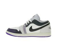 NIKE Air Jordan 1 Low Damen Sneaker Echtleder Turnschuhe Basketball Sneaker HF5759-101 Schwarz/Weiß/Lila/Grau
