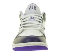 NIKE Air Jordan 1 Low Damen Sneaker Echtleder Turnschuhe Basketball Sneaker HF5759-101 Schwarz/Weiß/Lila/Grau