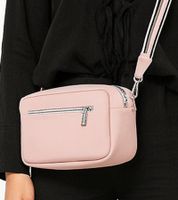 WOWZILLA Women's Handbag with Practical Compartments, Shoulder Bag, Fashionable Evening Bag, Pink
