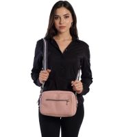 WOWZILLA Women's Handbag with Practical Compartments, Shoulder Bag, Fashionable Evening Bag, Pink