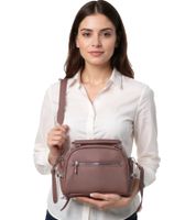 WOWZILLA Women's Handbag with Practical Compartments, Shoulder Bag, Fashionable Evening Bag, Pink