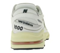 Baskets New Balance 1000 en cuir véritable, chaussures rétro pour femmes et hommes avec amorti ABZORB M1000CB, blanc/beige/rouge