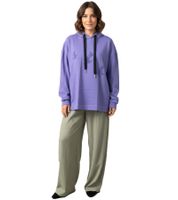 ZEGY Damen Hoodie Kapuzen-Pullover mit Vögel-Verzierungen Baumwoll-Pullover Sweater 1074 Violett