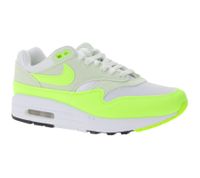 NIKE Air Max 1 Damen Sneaker Turnschuhe mit Air Max-Dämpfung Low-Top Schuhe DZ2628 100 Weiß/Gelb