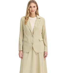Elegante blazer de noche para mujer, blazer de otoño, blazer de negocios, 909552 caqui