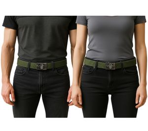 Avenged Sevenfold A7X Gürtel von der Metal-Band Stoff-Gürtel Totenkopf mit Stahlhelm und Fledermausflügel Alltags-Gürtel für Damen und Herren ca. 126cm mit Band-Schriftzug BT111786ASF0 Oliv-Grün