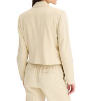 Stylish short blazer for women with decorative buttons. Evening blazer, business blazer, 950017 Beige