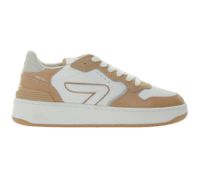 HUB Smash L31 Women's Terry-Lined Sneakers, Genuine Leather Shoes, W50008L31-L10-947, White/Pink