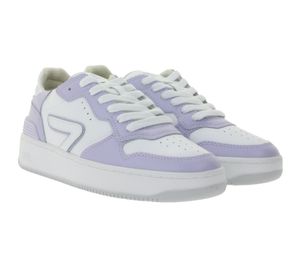 HUB Smash L31 Women's Terry-Lined Sneakers, Genuine Leather, W5008L31-L10-948, White/Purple
