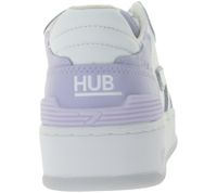 HUB Smash L31 Women's Terry-Lined Sneakers, Genuine Leather, W5008L31-L10-948, White/Purple