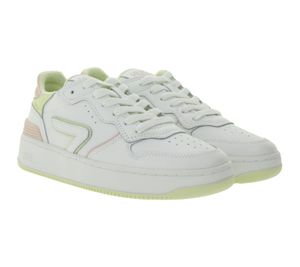 HUB Smash L31 Women's Terry-Lined Sneakers, Genuine Leather, W5008L31-L10-A21, White/Pink