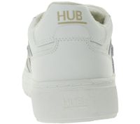 HUB Duke Women's Terry-Lined Sneakers, Genuine Leather Shoes, W50008L31-L10-947, White/Beige