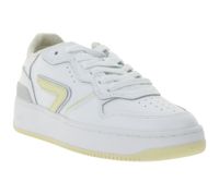 HUB Smash L31 Women's Terry-Lined Sneakers, Genuine Leather Shoes, W5008L31-L10-897, White/Beige
