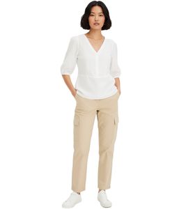 Damen Bluse aus feinem Viskose-Mix Sommer-Shirt 3/4 Arm 696075 Weiß