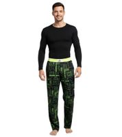 Pantalon de pyjama RE:COVERED X pour Xbox Series X. Élégant pantalon de pyjama noir/vert ou noir/vert fluo.