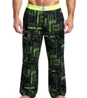 Pantalon de pyjama RE:COVERED X pour Xbox Series X. Élégant pantalon de pyjama noir/vert ou noir/vert fluo.