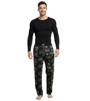 Pantalon de pyjama RE:COVERED X pour Xbox Series X. Élégant pantalon de pyjama noir/vert ou noir/vert fluo.
