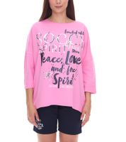 Sweat-shirt oversize à col rond SOCCX by Carina pour femme - Pull du quotidien en bleu, blanc ou rose