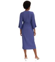 Elegante abito midi da donna con aperture, abito autunnale, maniche a 3/4, 938352, blu