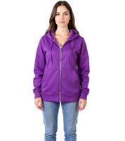 Felpa con cappuccio da donna ZEGY, felpa con cappuccio in cotone con zip 1083 in rosa, viola, blu navy, azzurro, bianco o verde menta