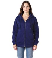 Felpa con cappuccio da donna ZEGY, felpa con cappuccio in cotone con zip 1083 in rosa, viola, blu navy, azzurro, bianco o verde menta