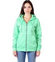 Felpa con cappuccio da donna ZEGY, felpa con cappuccio in cotone con zip 1083 in rosa, viola, blu navy, azzurro, bianco o verde menta