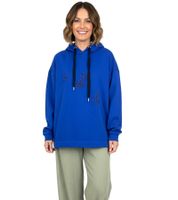 ZEGY Damen Hoodie Kapuzen-Pullover mit Vögel-Verzierungen Baumwoll-Pullover Sweater 1074 in Blau, Navy, Lila, Helllila