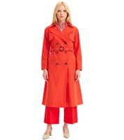 stilvoller Damen Mantel im Trenchcoat-Stil mit Reverskragen Business-Jacke in Khaki, Beige oder Rot