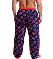 Pantalon de pyjama homme RE:COVERED X MARVEL Deadpool Icon Repeat - Imprimé Deadpool - PCMARV504 Bleu marine/rouge