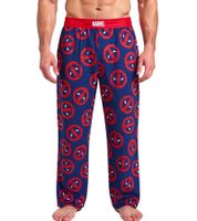 Pantalon de pyjama homme RE:COVERED X MARVEL Deadpool Icon Repeat - Imprimé Deadpool - PCMARV504 Bleu marine/rouge