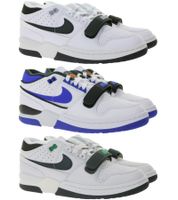 Zapatillas de baloncesto NIKE Alpha Force 88 para hombre, de piel auténtica y estilo retro, en blanco/negro o blanco/azul/negro
