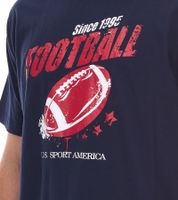 Pack de 2 camisetas básicas de algodón U.S. SPORT AMERICA para hombre, con cuello redondo y manga corta, en azul/negro, negro/blanco o azul/blanco