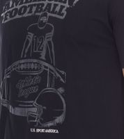 Pack de 2 camisetas básicas de algodón U.S. SPORT AMERICA para hombre, con cuello redondo y manga corta, en azul/negro, negro/blanco o azul/blanco