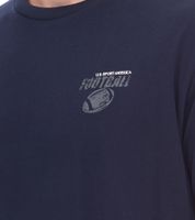 Pack de 2 camisetas básicas de algodón U.S. SPORT AMERICA para hombre, con cuello redondo y manga corta, en azul/negro, negro/blanco o azul/blanco
