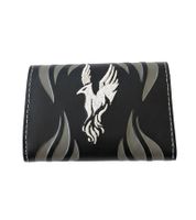 Cartera elegante de vinilo de la banda de rock galesa Lostprophets con el logo, negra/blanca